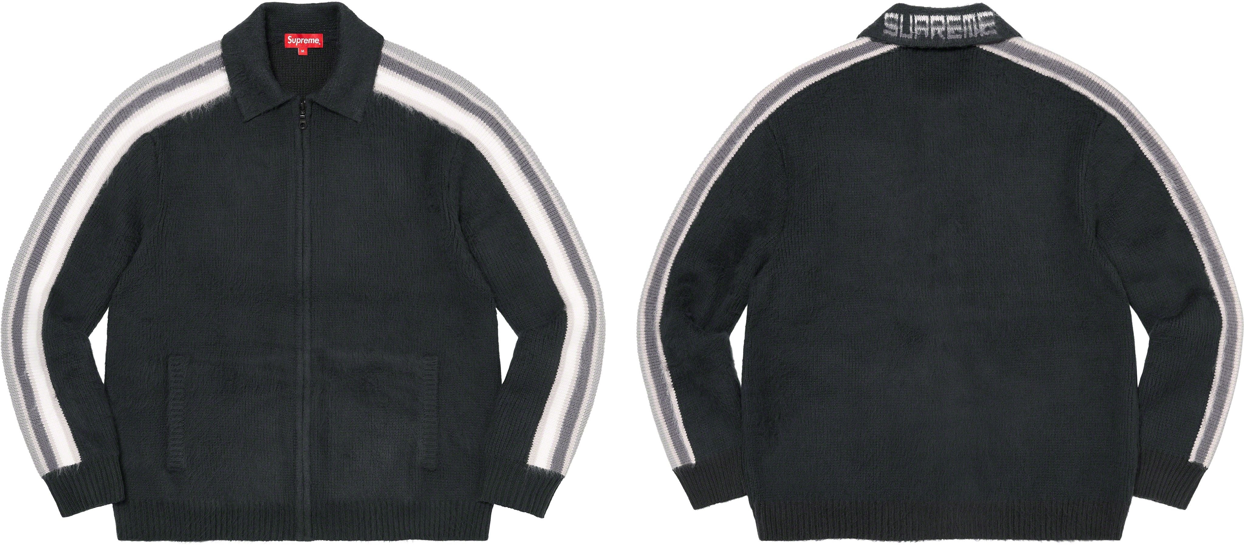 Sleeve Stripe Zip Up Sweater view 2